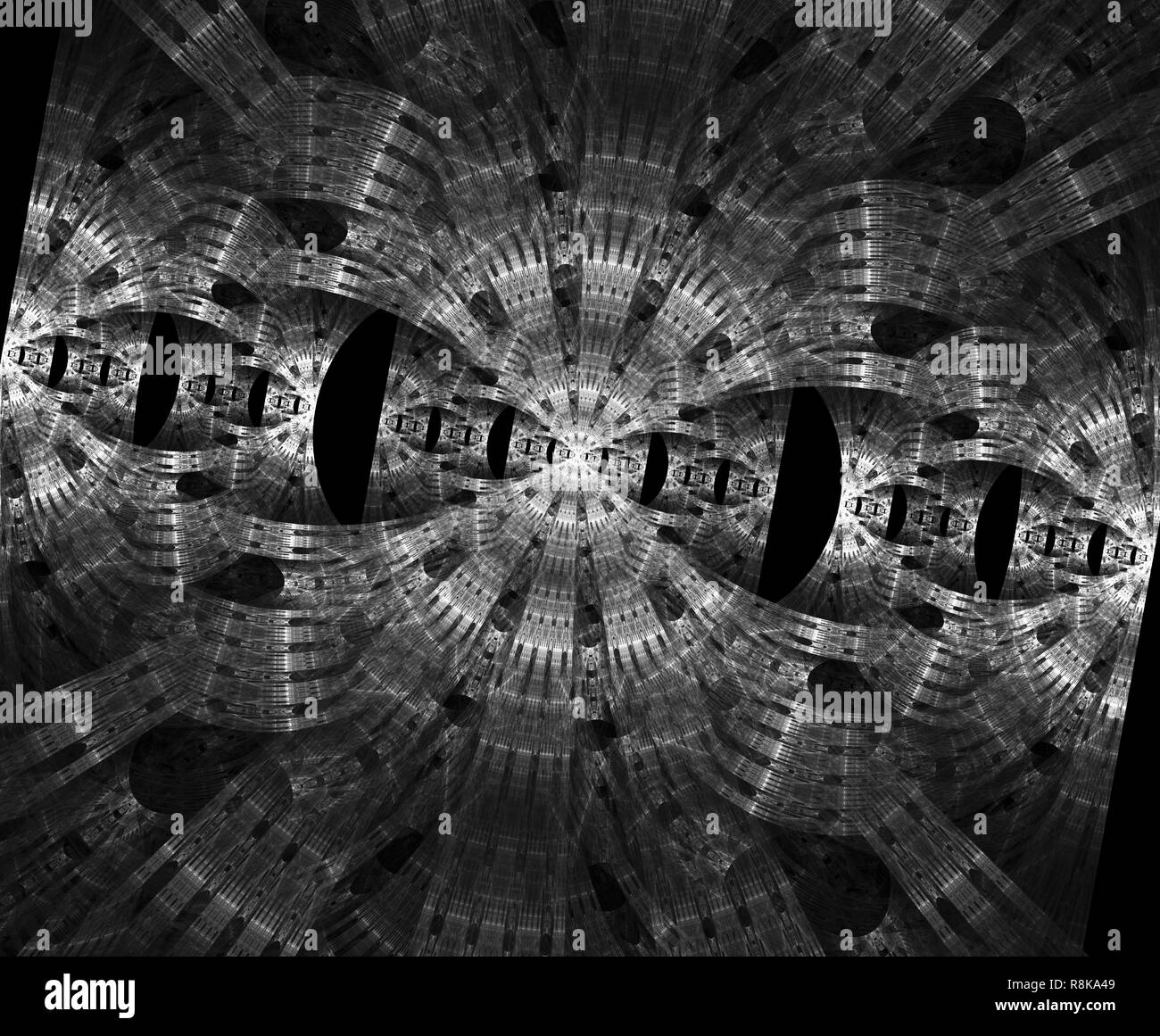 Stargate rougeoyant dans l'espace, générée par ordinateur abstract background. Fractale dentelle galactique Banque D'Images