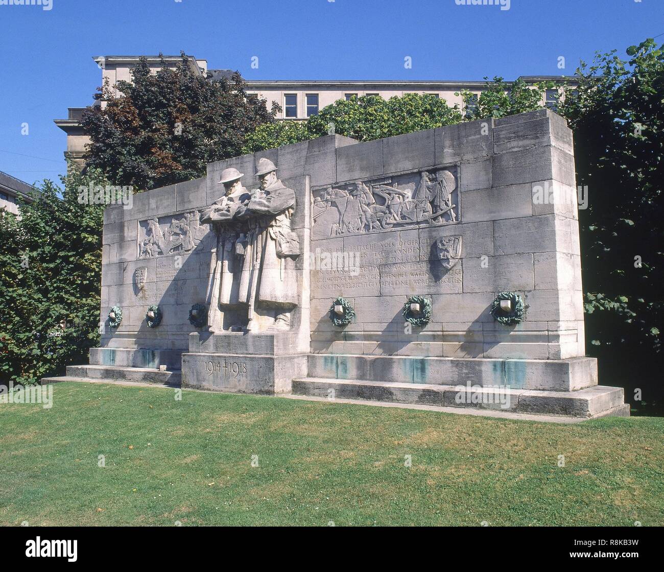 MONUMENTO CONMEMORATIVO DE LA I Y II GUERRA MUNDIAL-ESCULTURAS. Lieu : extérieur. Belgien. Banque D'Images