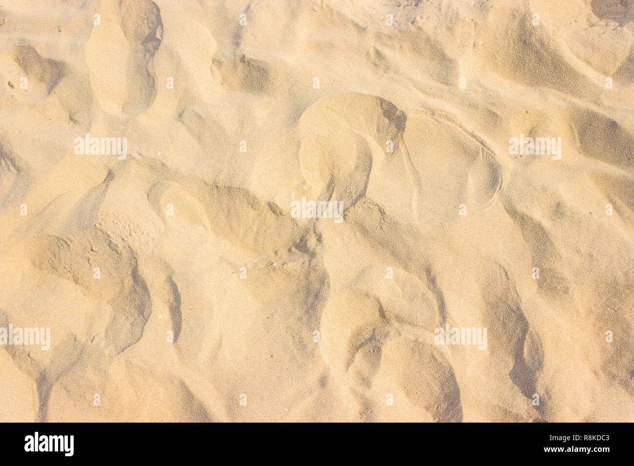 Sur la plage de sable pour la texture de fond d'été. Banque D'Images