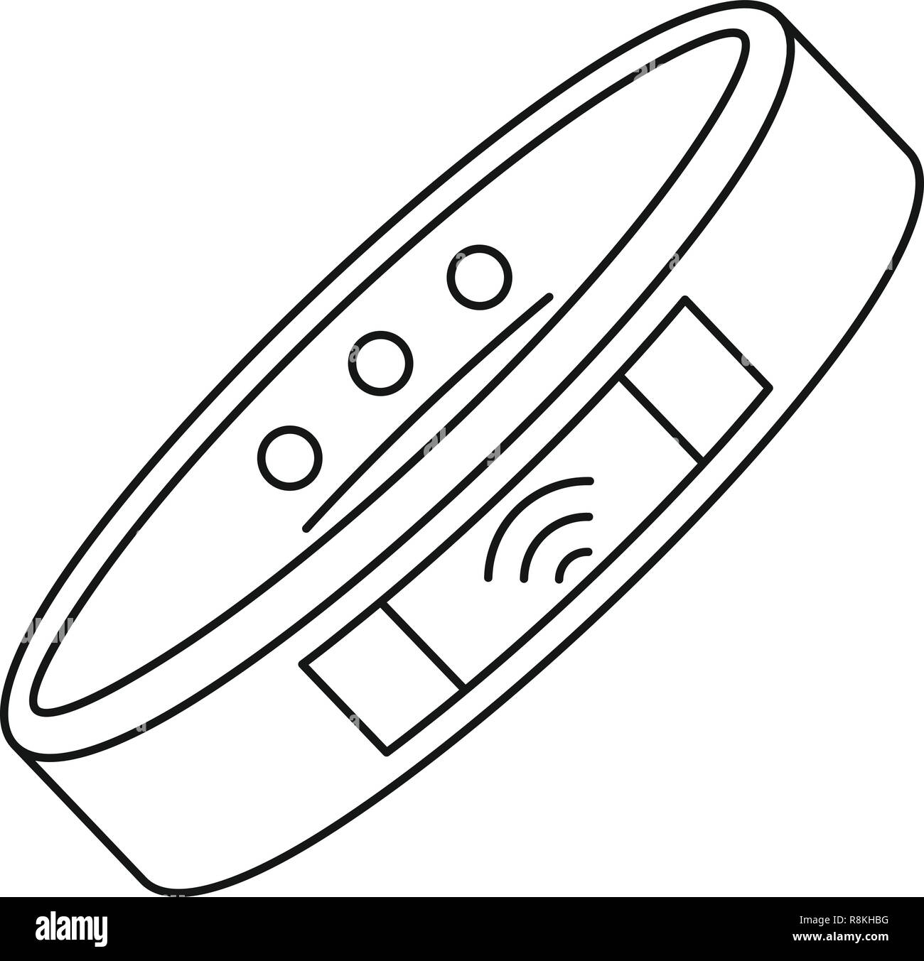 Nom icône. Nom icône Contour vectoriel pour le web design isolé sur fond blanc Illustration de Vecteur
