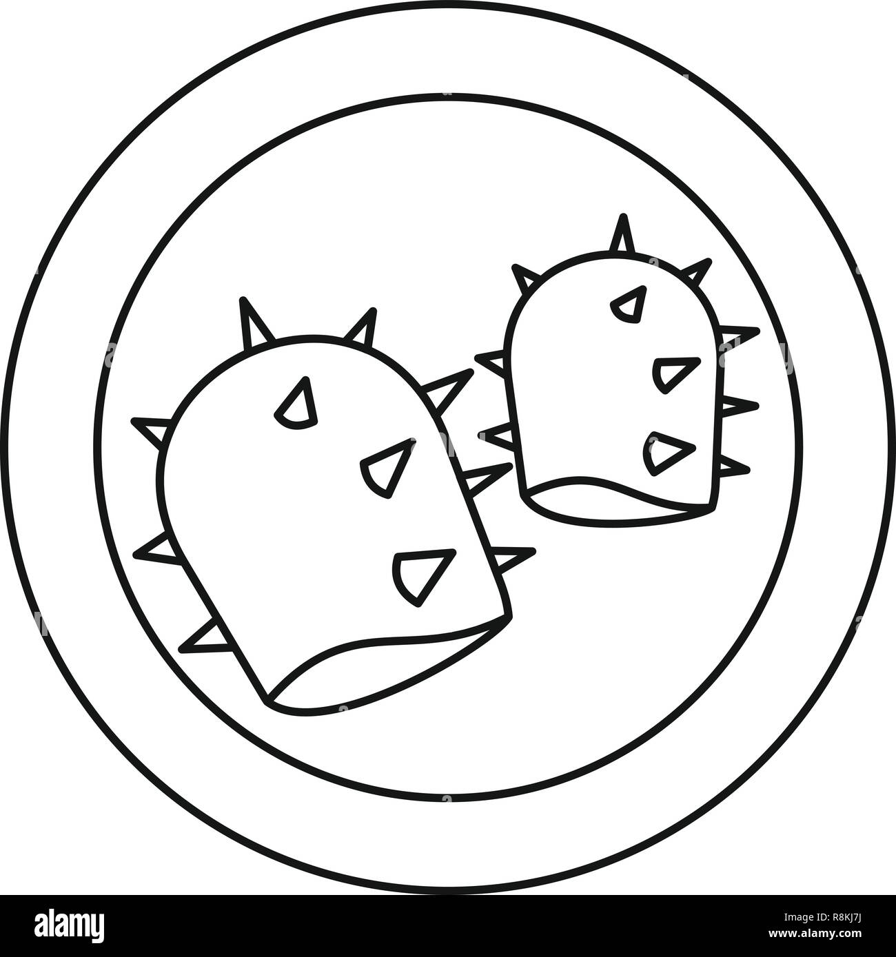 Opuniia icône alimentaire. Grandes lignes opuniia icône vecteur alimentaire pour la conception web isolé sur fond blanc Illustration de Vecteur