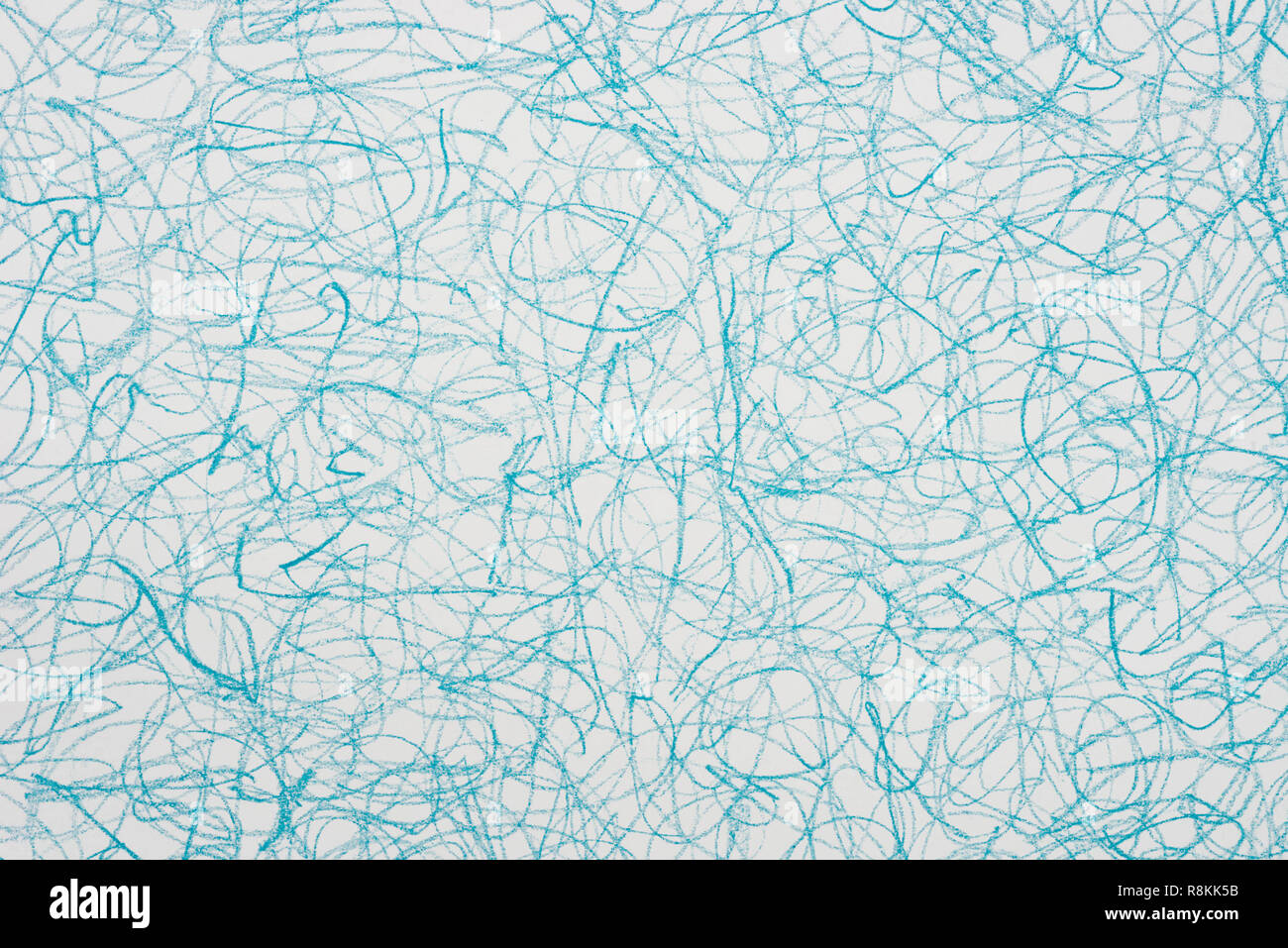 Crayon de couleur bleu texture de fond doodle Banque D'Images