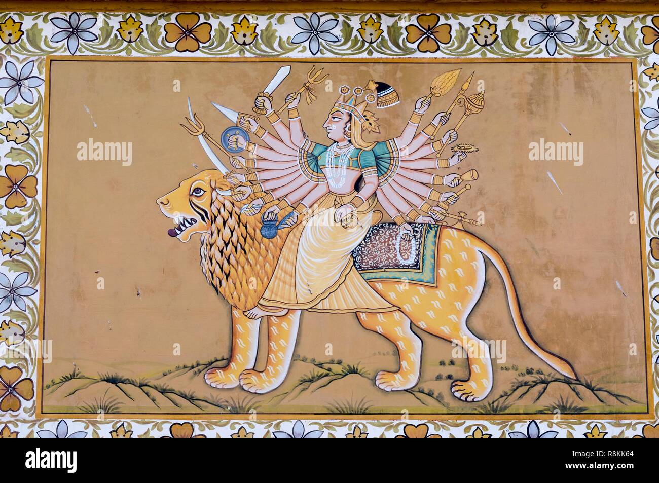 L'Inde, Rajasthan, Jodhpur, Fort Mehrangarh, déesse hindoue Durga Banque D'Images