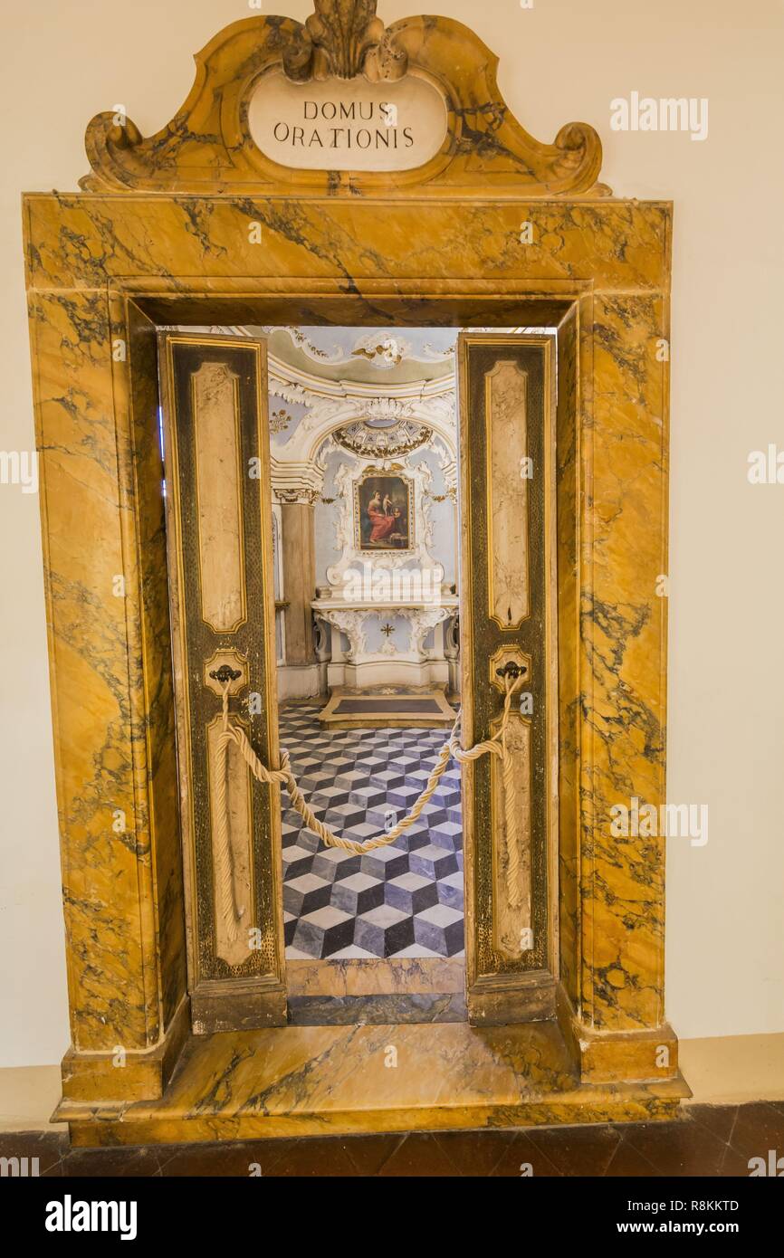 Italie, Toscane, Sienne, classé au Patrimoine Mondial de l'UNESCO, la Pinacoteca Nazionale, domus orationis la maison de prière Banque D'Images