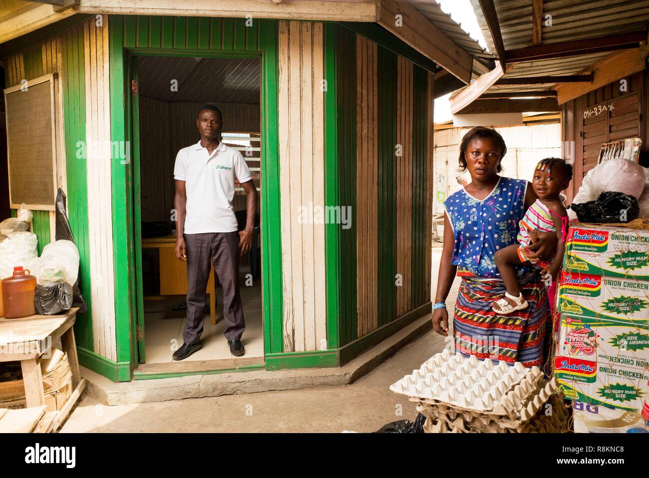 Ghana, Accra, Ghana ID micro credit agence a soutenu par l'ONG française Entrepreneurs du Monde Banque D'Images