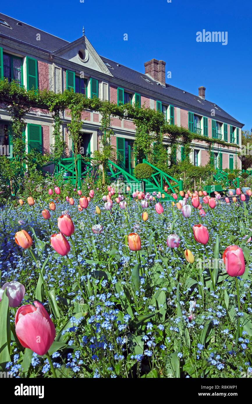 La France, l'Eure, Giverny, Claude Monet, fondation de la maison de Claude Monet et les jardins clos Normand Banque D'Images