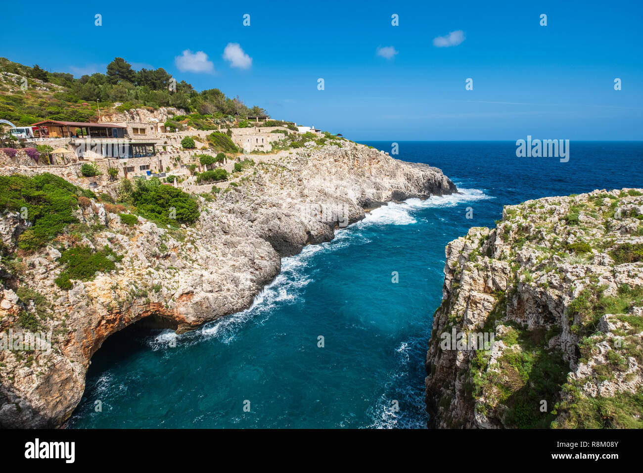 Italie, Pouilles, Salento, Gagliano del Capo, Ciolo canyon Banque D'Images