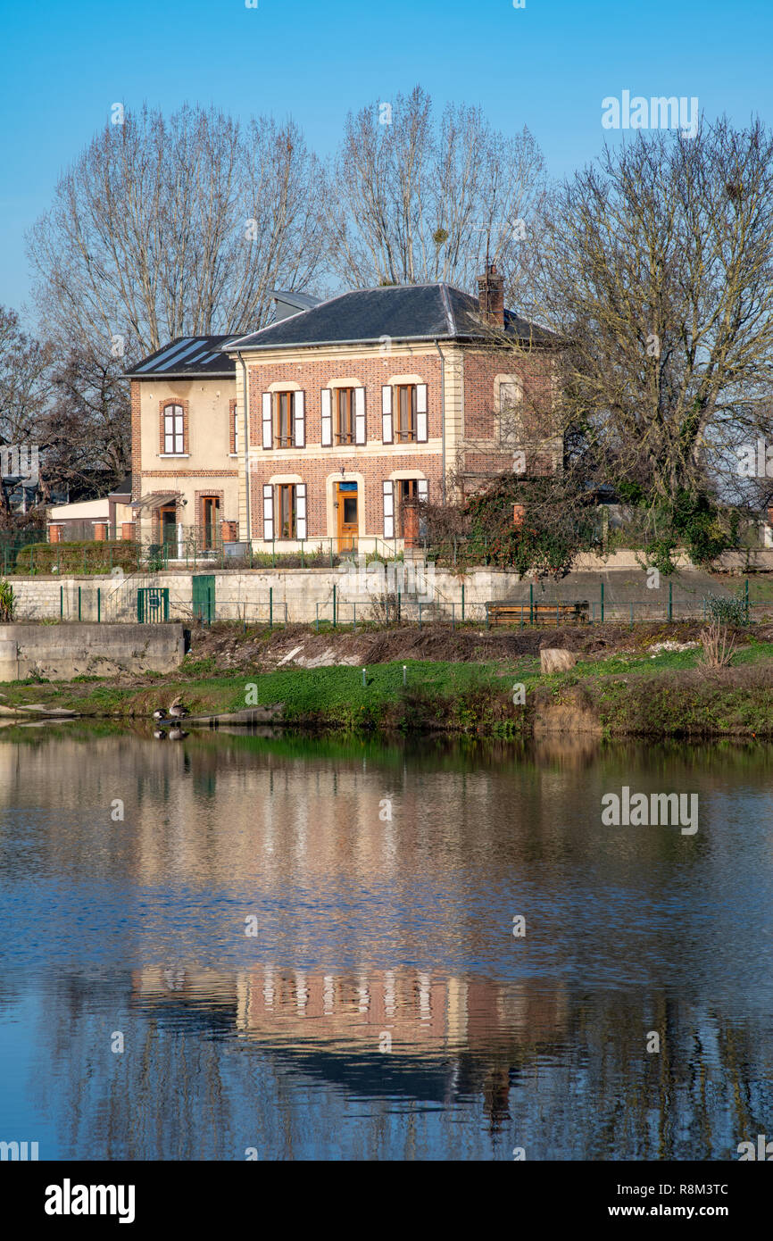 La Seine à Bougival Banque D'Images