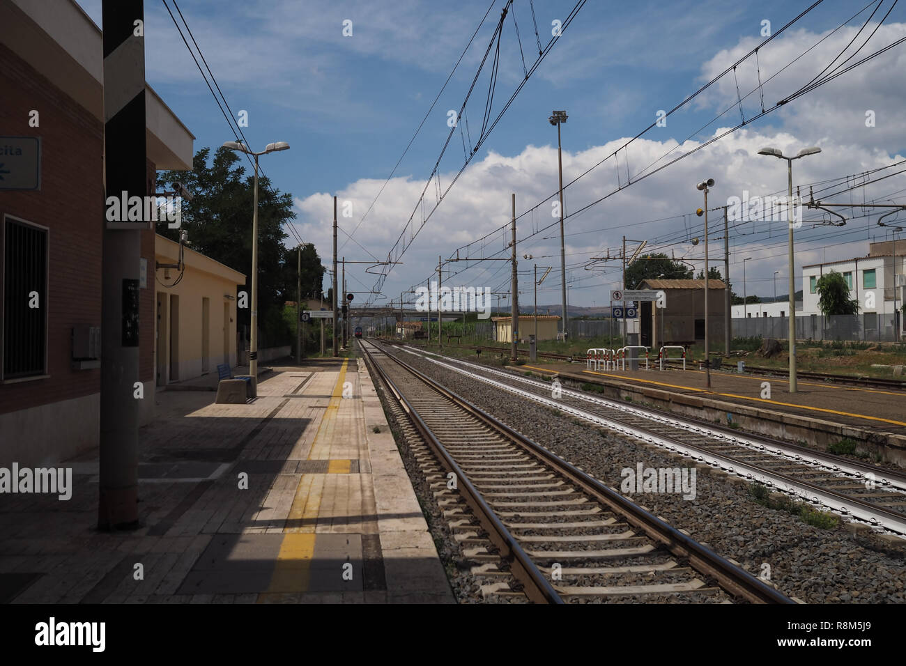 La gare de Santa Severa, Rome, Italie Banque D'Images