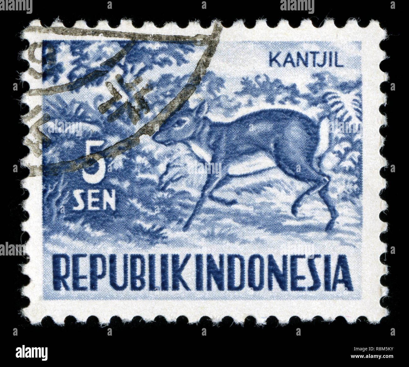 Timbre-poste d'Indonésie dans la série Faune publié en 1956 Banque D'Images