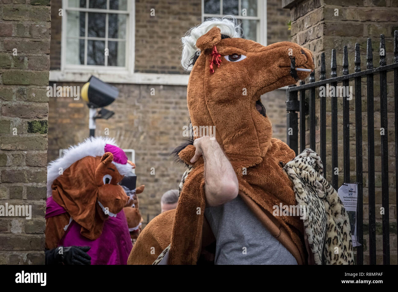 Londres, Royaume-Uni. 14Th Dec 2018. La pantomime de Noël annuel Londres Course de chevaux dans la région de Greenwich. Crédit : Guy Josse/Alamy Live News Banque D'Images