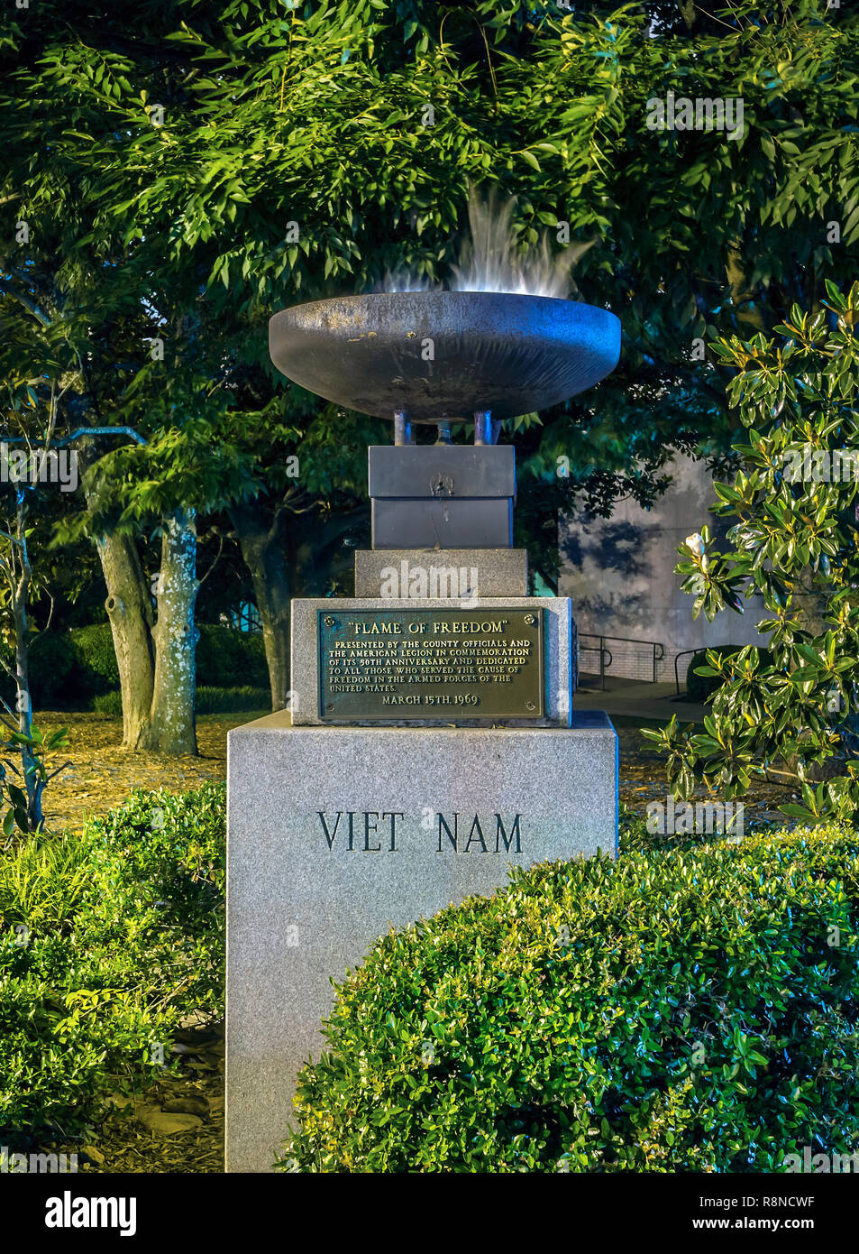 La flamme de la liberté rend hommage à ceux qui ont servi dans la guerre du Vietnam, le 4 juin 2014, à Decatur, Géorgie. Banque D'Images