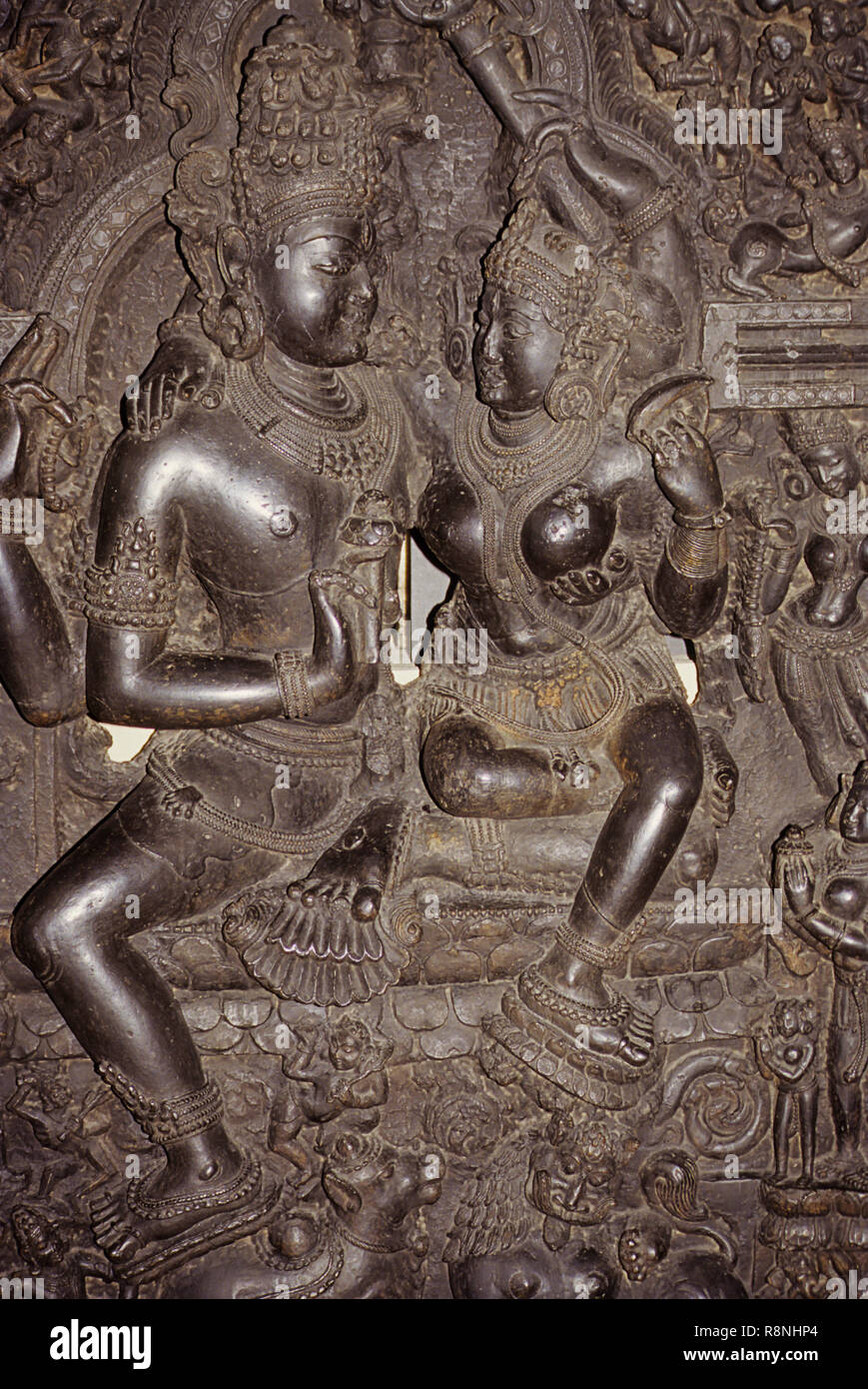 Des statues de seigneur Shiva et Parvati, Inde Banque D'Images