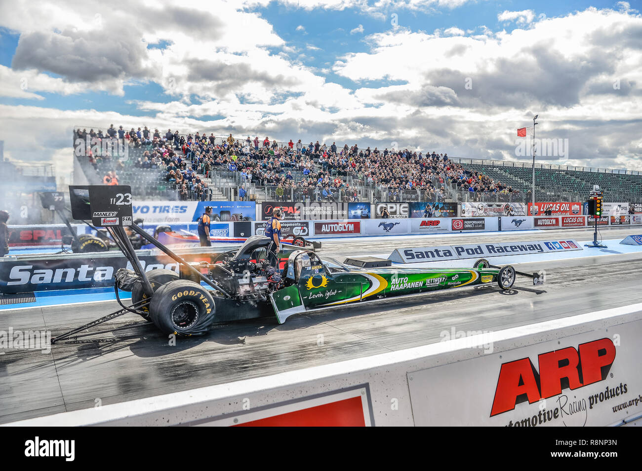 Anita Mäkelä Top Fuel Dragster Banque D'Images