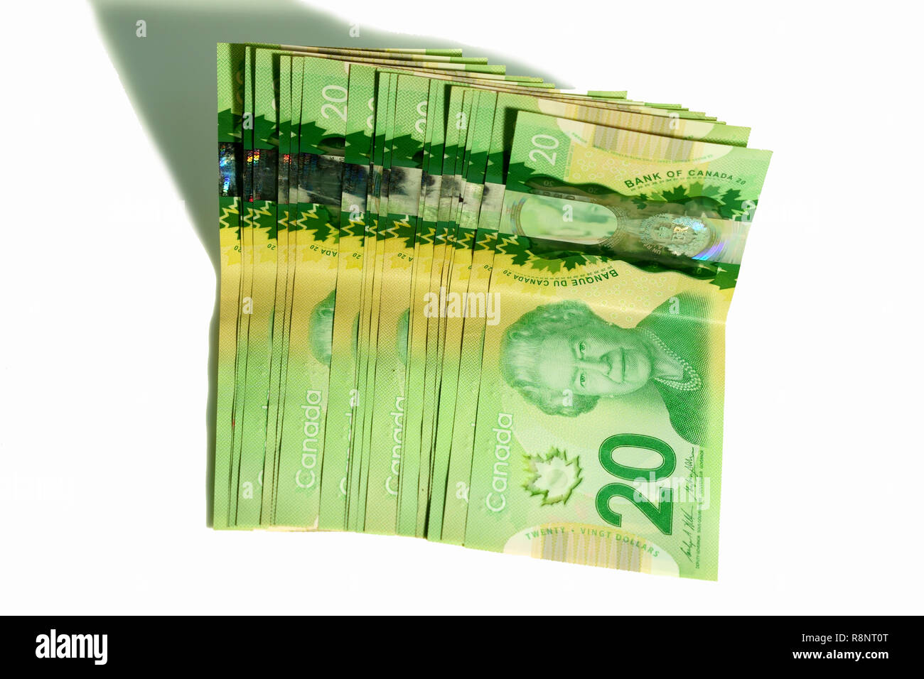 L'argent canadien et de changement. Banque D'Images