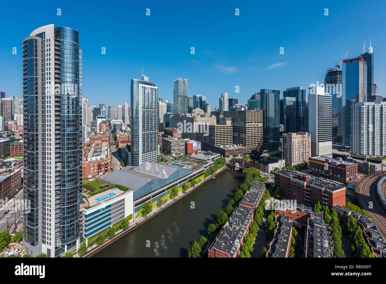 Bâtiments dans le centre-ville de Chicago Banque D'Images