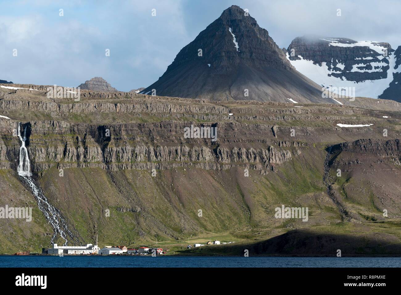 L'Islande, Région Westfjords, Vestfirdir, Reykjarfjordur, Djupavik Banque D'Images