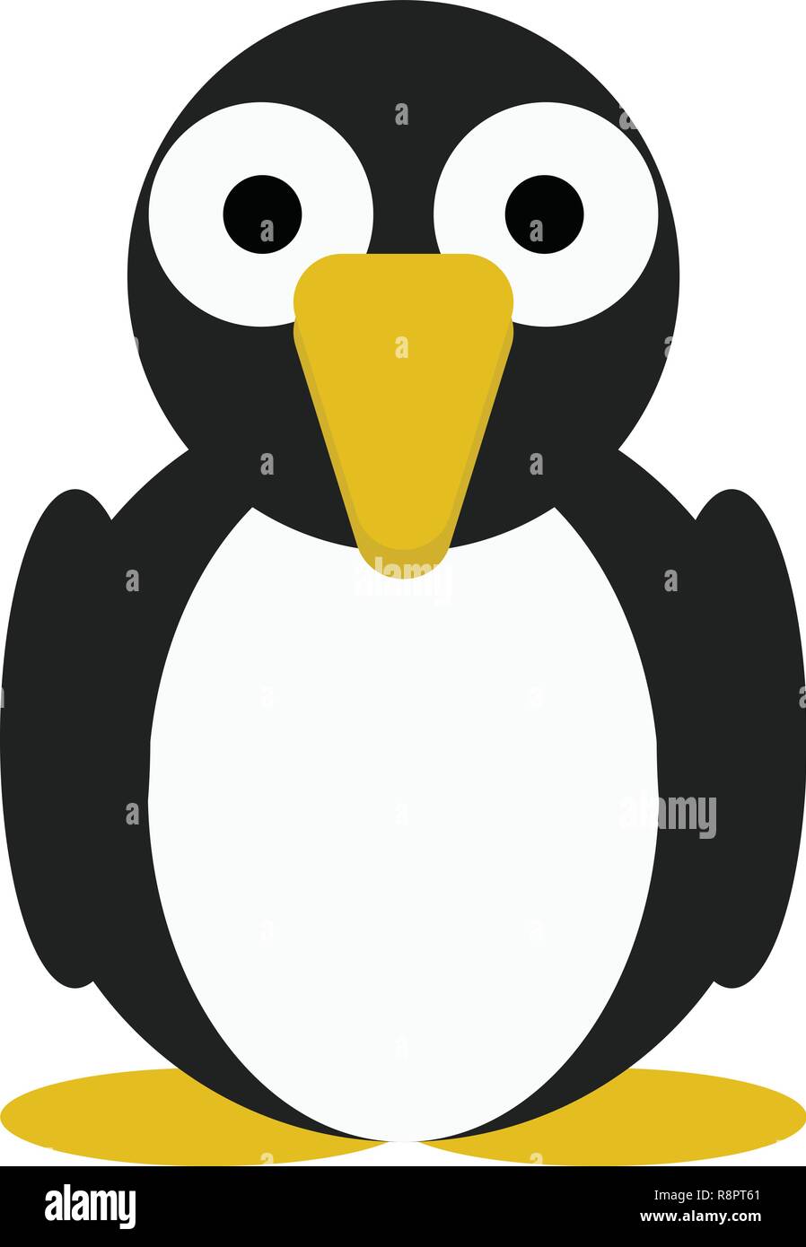 Penguin oiseau vector illustration d'un cute cartoon personnage animal pour les enfants. Illustration de Vecteur