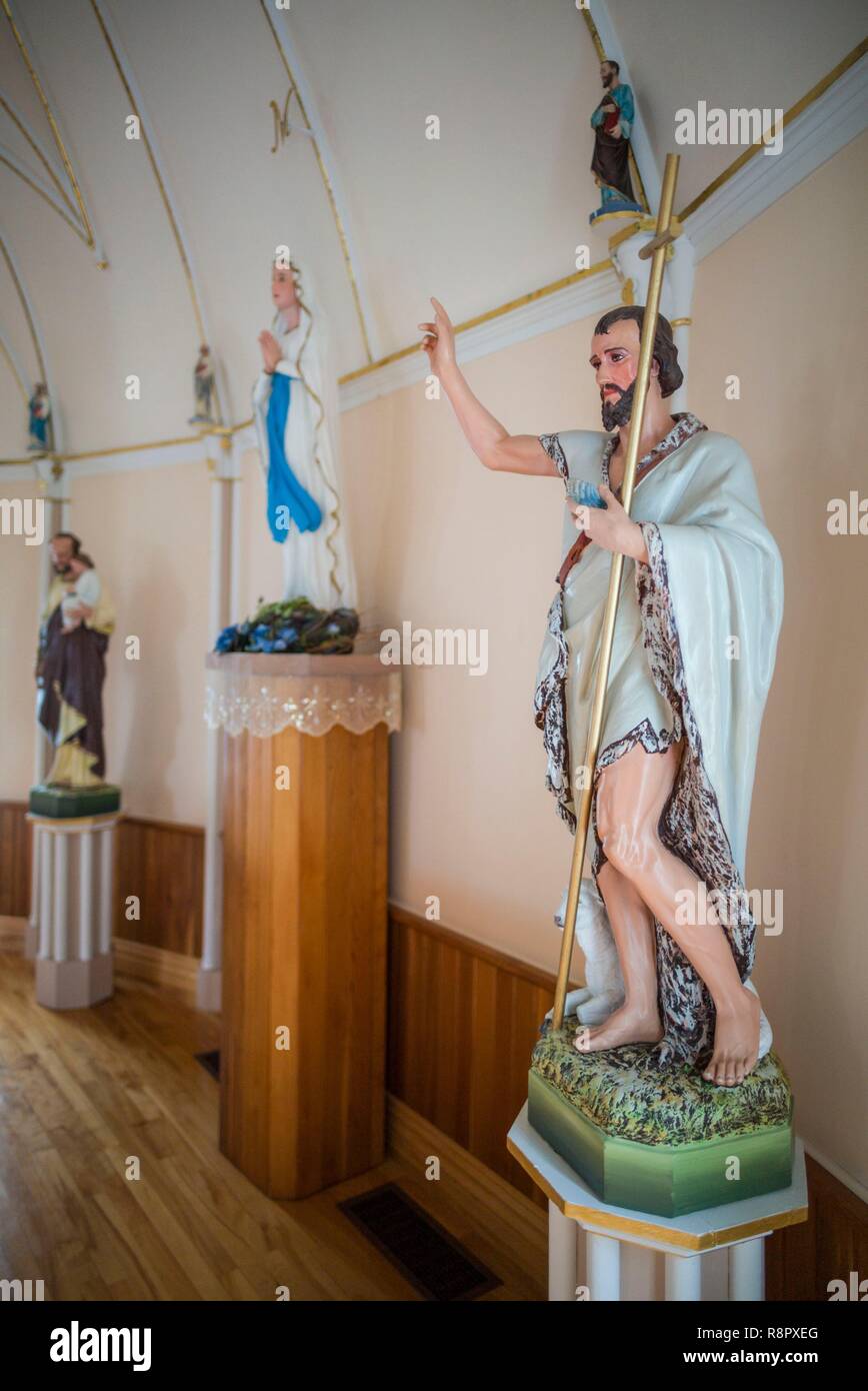 Canada, Québec, région du Saguenay-Lac Saint-Jean, Lac Bouchette, Ermitage-Saint-Antoine, monastère et de pèlerinage, Saint Antoine de Padoue chapelle, de l'intérieur Banque D'Images