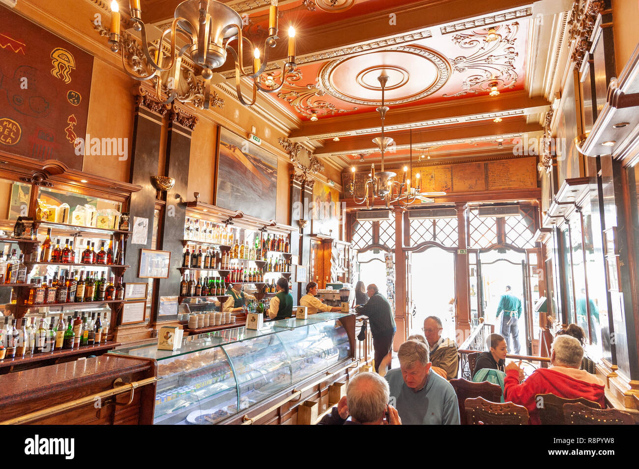 Café Brasileira, Lisbonne, Portugal Banque D'Images