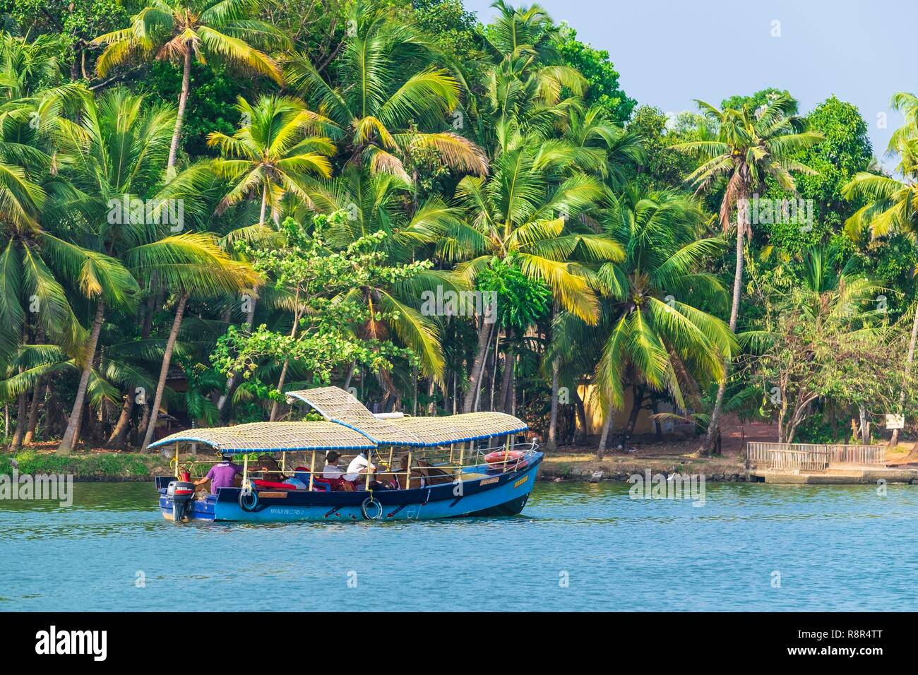 L'Inde, Etat du Kerala, district de Kollam, Munroe island ou Munroturuttu, Inland Island au confluent de la Rivière du lac Ashtamudi et Kallada, backwaters (lagunes et canaux réseaux) visites en bateau Banque D'Images