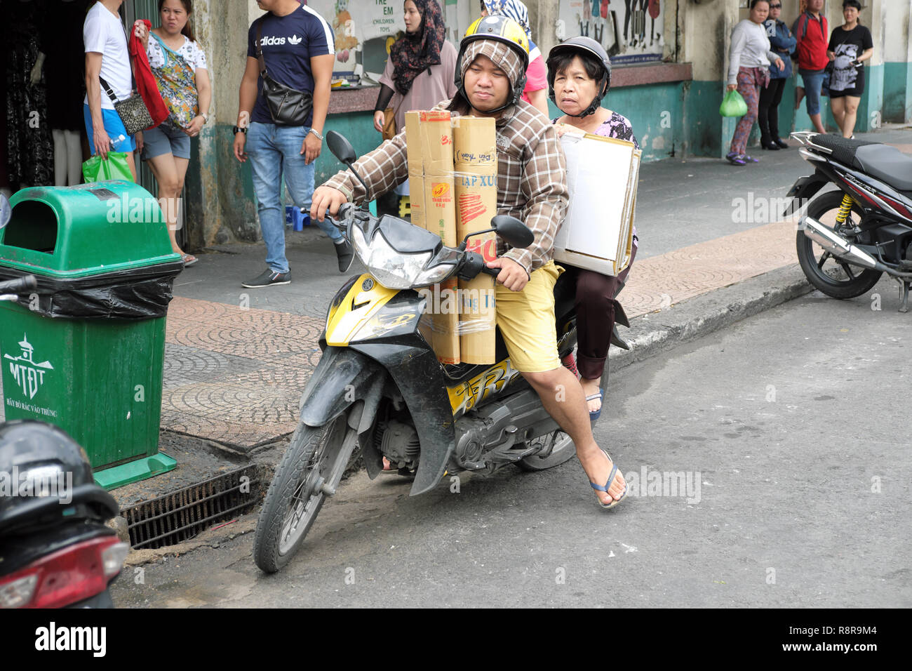 Scène de rue Ho Chi Minh City Vietnam en 2018 Banque D'Images