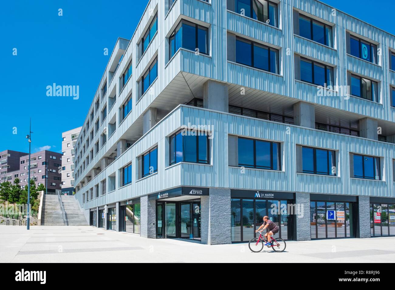 La France, Finistère, Brest, Éco-quartier Capucins Banque D'Images