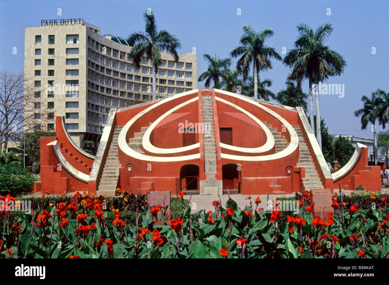 Jantar Mantar, instrument d'astronomie architecturale, Delhi, Inde, asie Banque D'Images