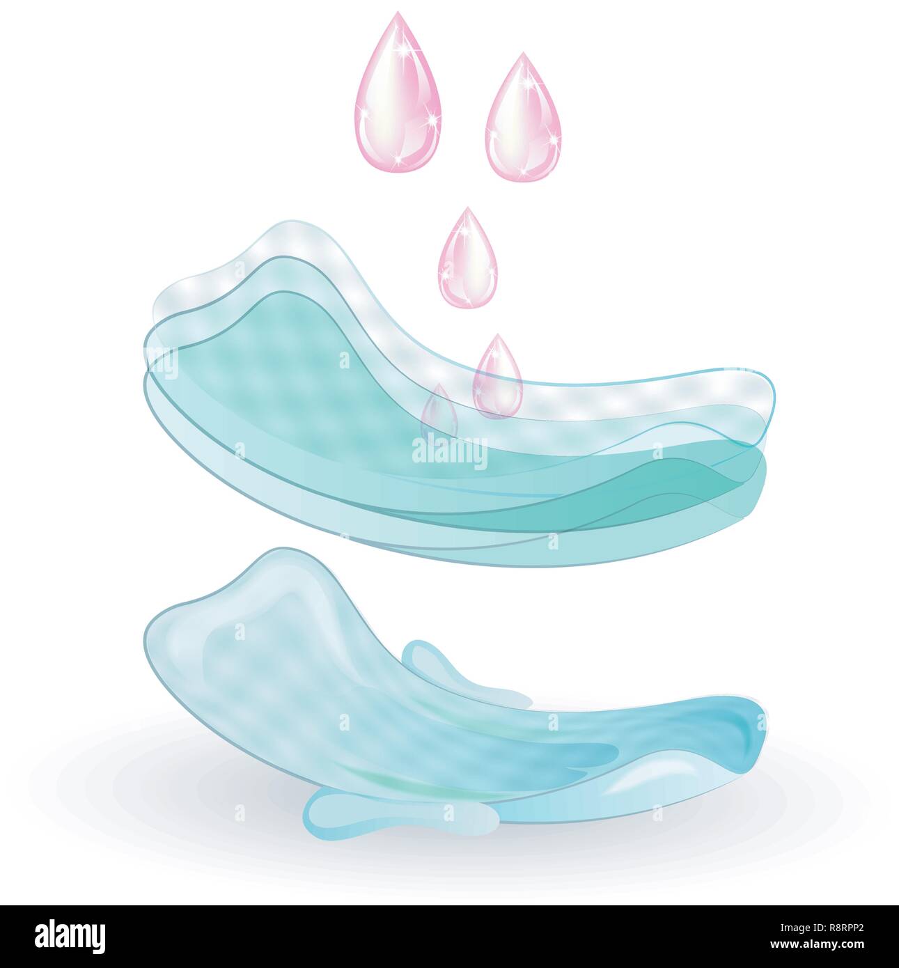 Vector illustration de pads pour l'hygiène féminine Illustration de Vecteur