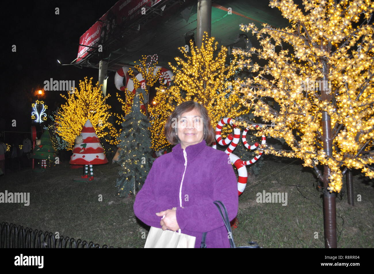 31/12/2018 Ville de Baguio, célébrant le Blousum de lumière au cours d'un spectacle nocturne qui donnera le coup d'envoi de la dernière semaine de la saison de vacances un festival annuel Banque D'Images