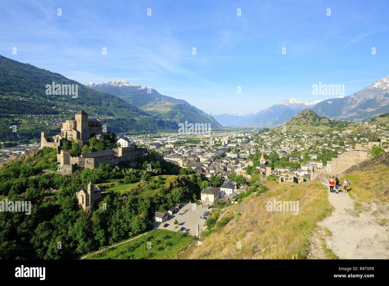 La Suisse, canton du Valais, Sion, Basilique de Notre-Dame de Valère (XIII) Banque D'Images
