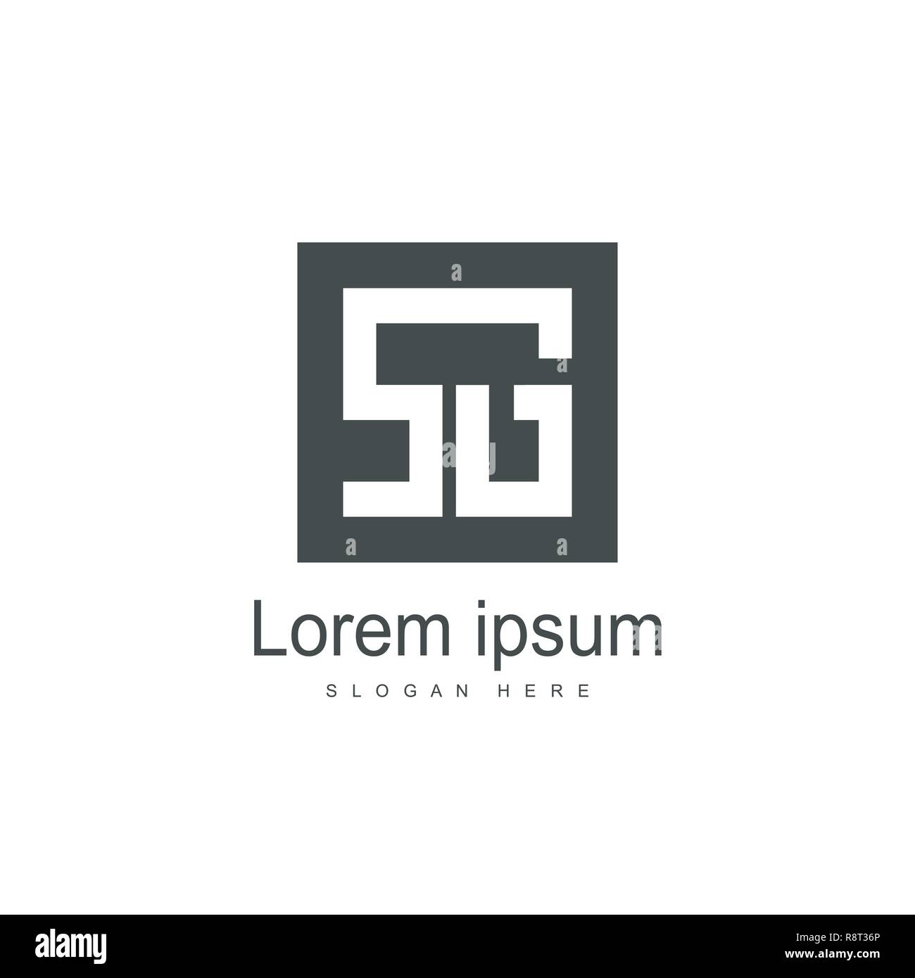 Lettre initiale vecteur Conception Modèle Logo SG Illustration de Vecteur