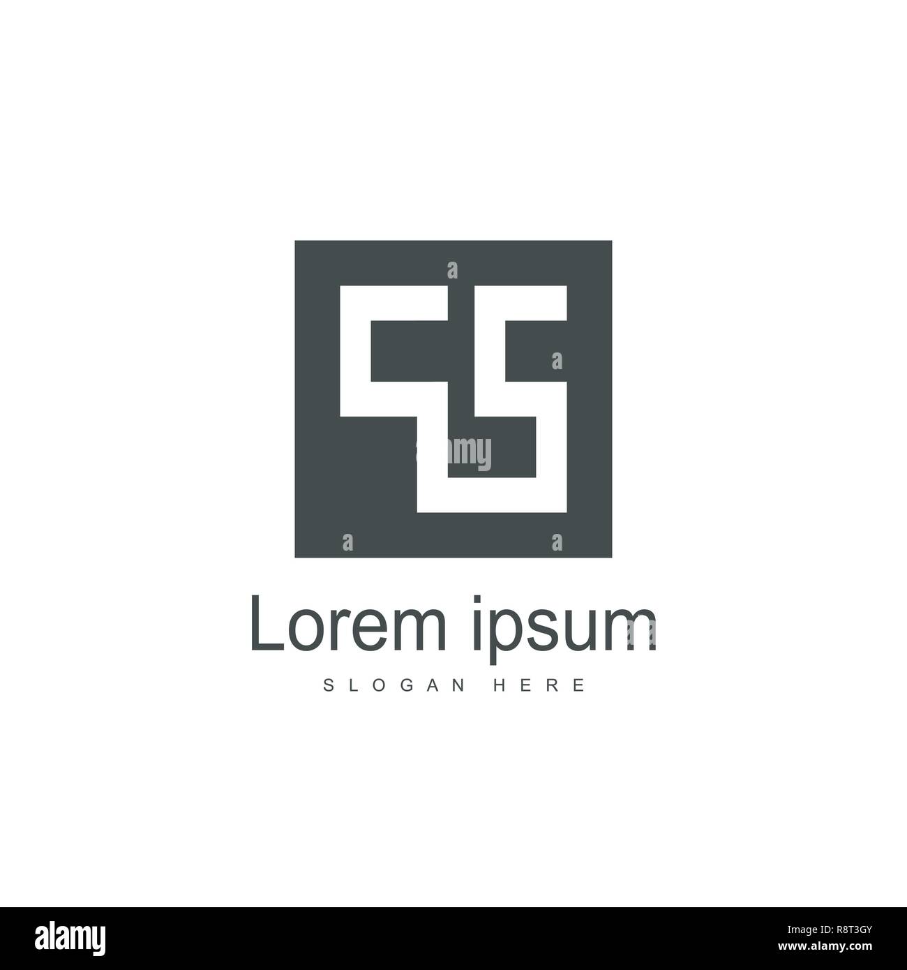 Lettre initiale vecteur Conception Modèle Logo PS Illustration de Vecteur