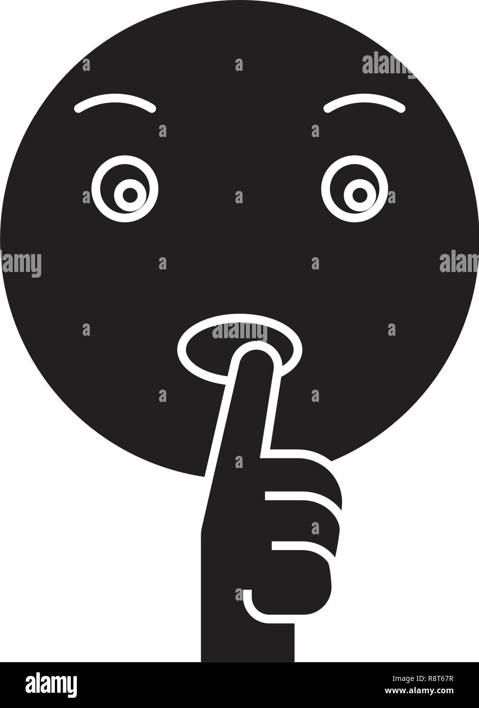Emoji rêve vecteur icône noire concept. Rêver télévision emoji illustration, sign Illustration de Vecteur