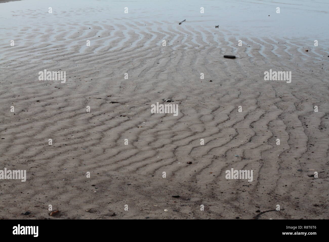 Vagues sur la plage de sable Banque D'Images