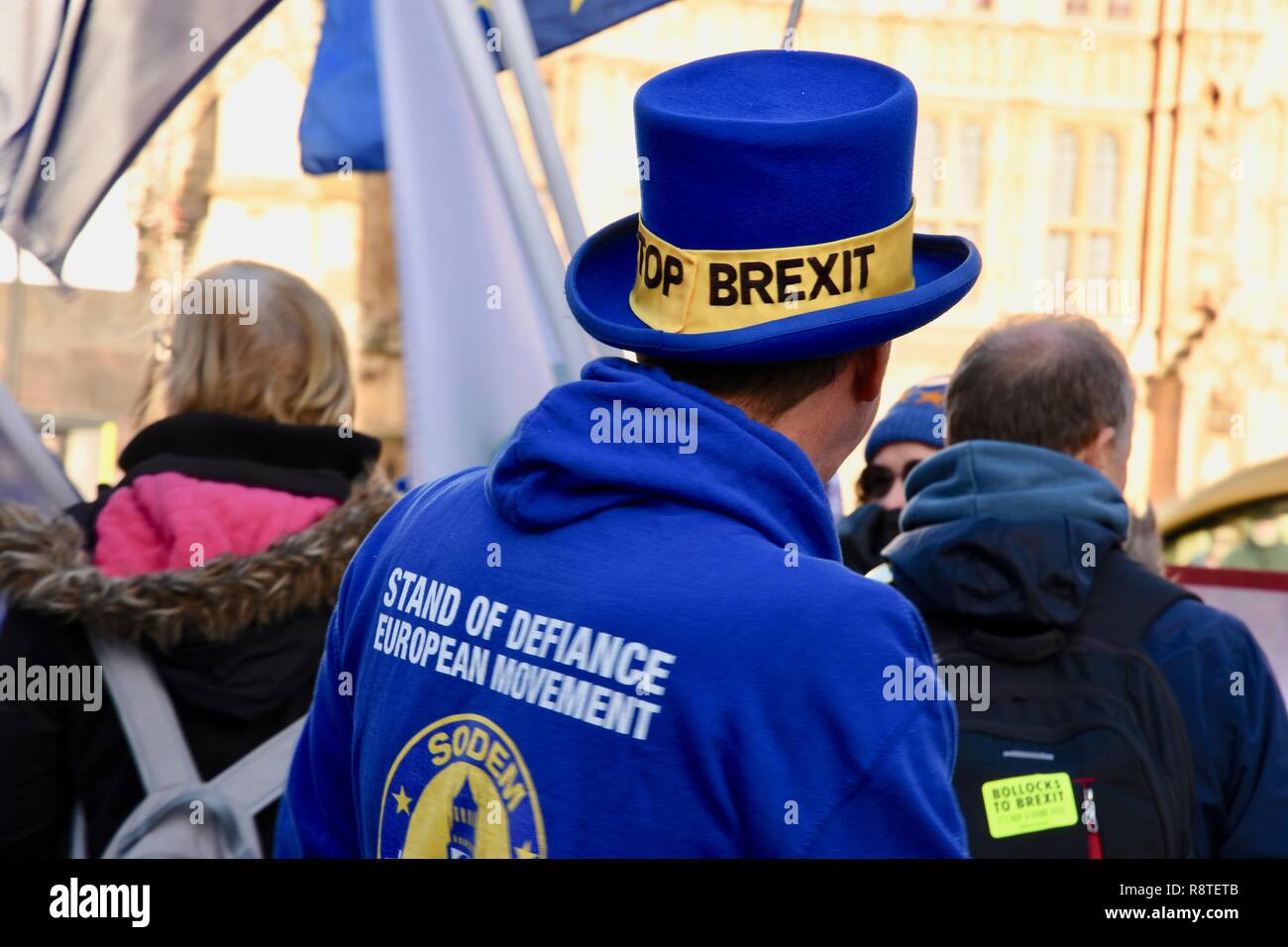 17 Décembre, 2018. Steve Bray,Pro UE SODEM protester.le jour que Theresa peut exclure un deuxième référendum Brexit. Chambres du Parlement,London.UK Crédit : michael melia/Alamy Live News Banque D'Images