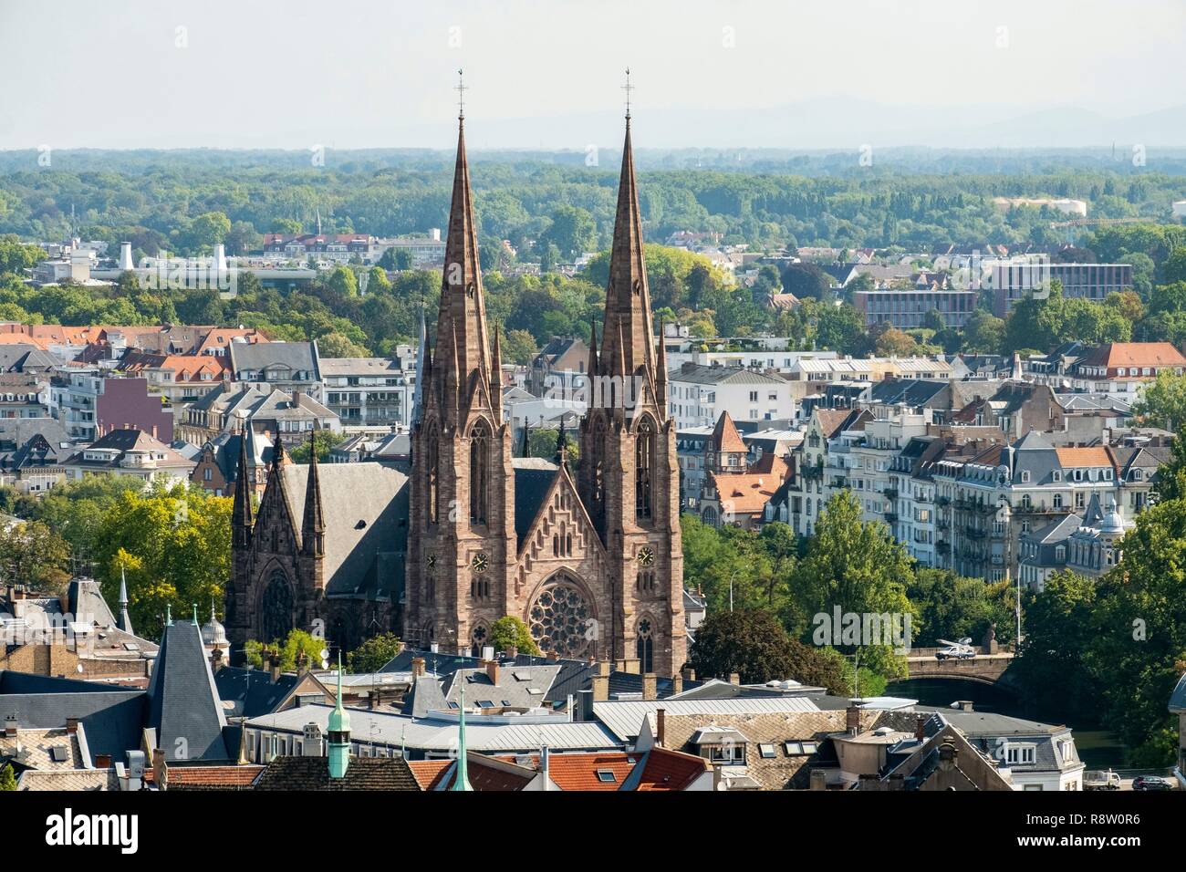 La France, Bas Rhin, Strasbourg, vieille ville classée au Patrimoine Mondial par l'UNESCO, Saint Paul l'Eglise réformée Banque D'Images