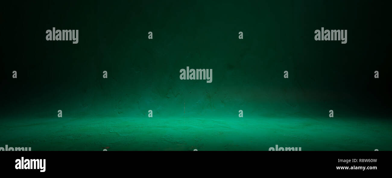 Panneaux peints en vert texture background, bannière. Mur vide et marbre pour présentation, copy space Banque D'Images