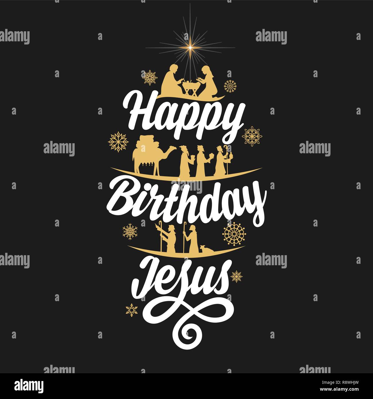 Histoire De Noel La Typographie De La Bible Les Bergers Et Les Sages Aller A Bethleem Pour Adorer Le Roi Jesus Joyeux Anniversaire Jesus Image Vectorielle Stock Alamy
