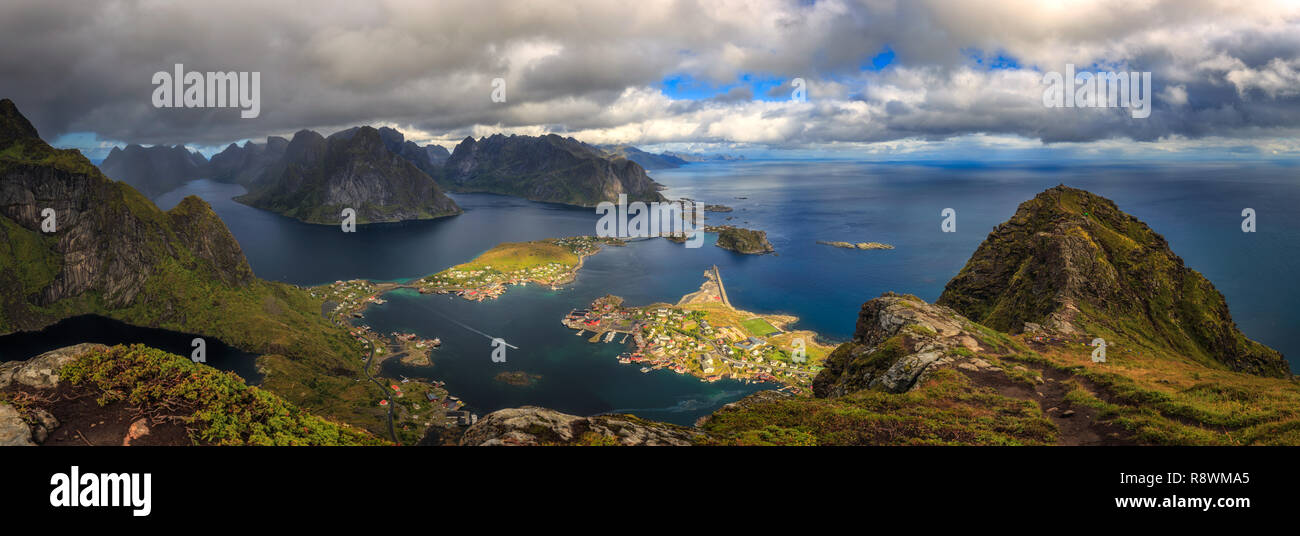 Reinebringen, Lofoten, Norvège Banque D'Images