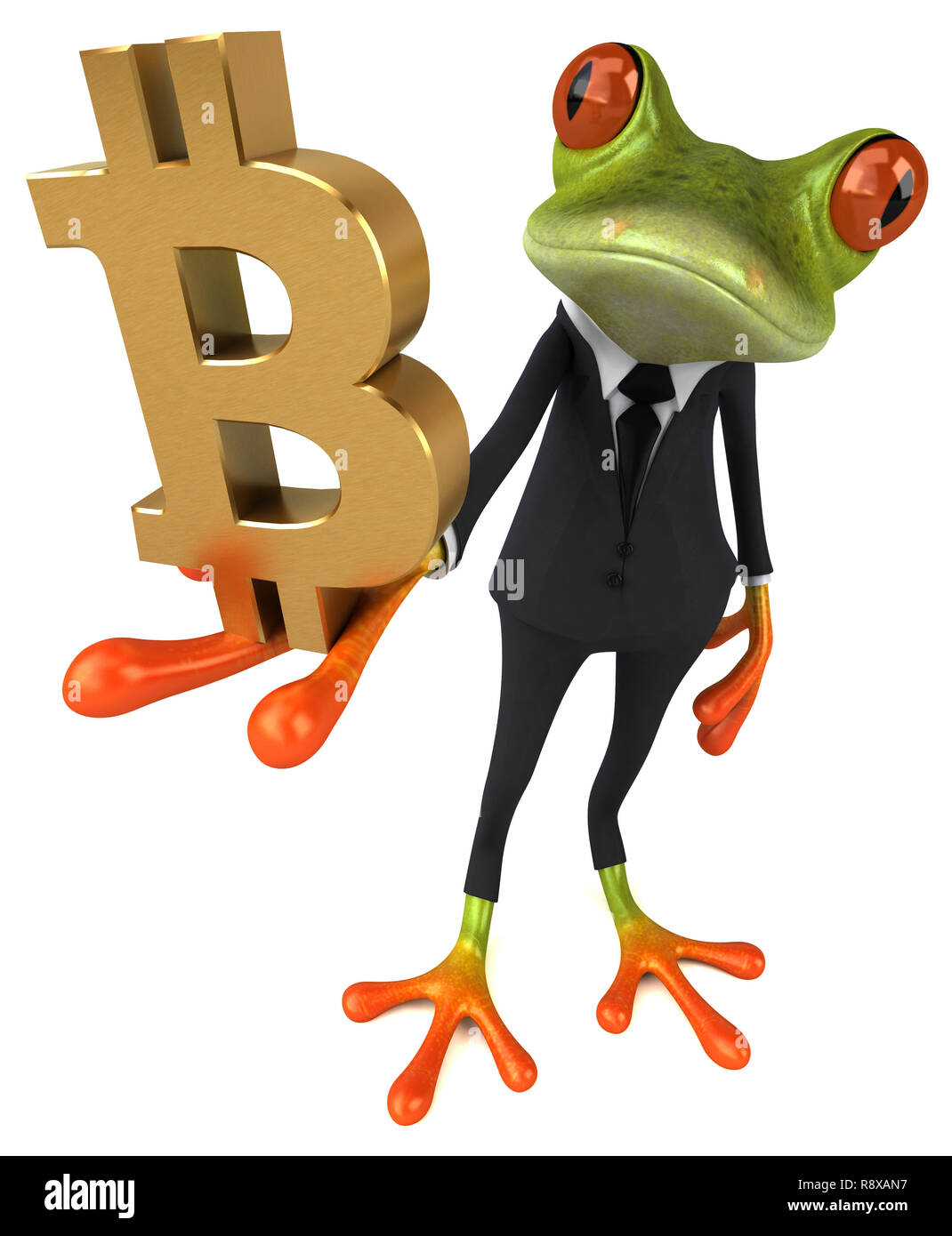 Fun frog - 3D Illustration Banque D'Images