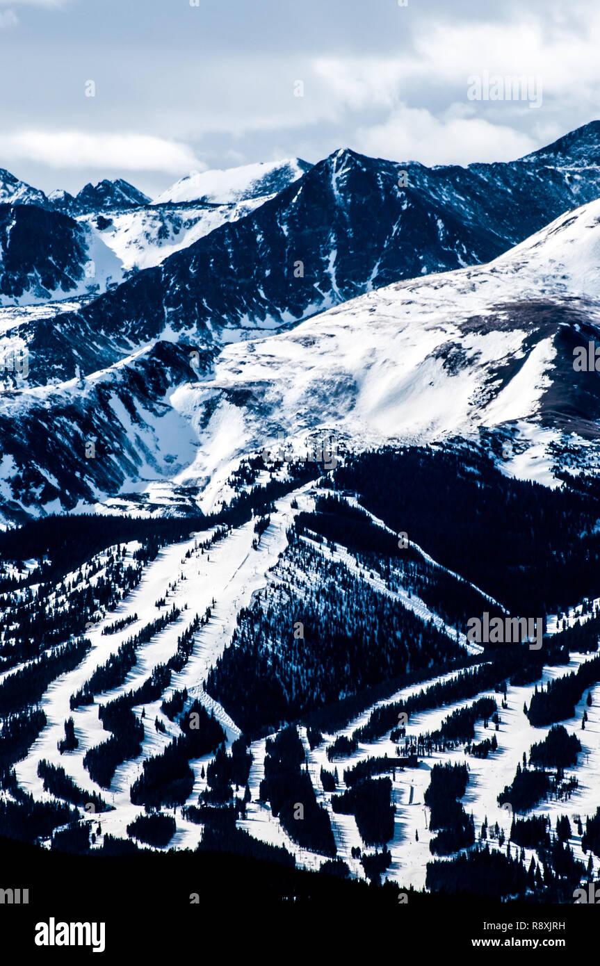 Photographié à Keystone, Colorado. Lieu idéal pour le ski ou le snowboard ou autres activités d'hiver. Banque D'Images