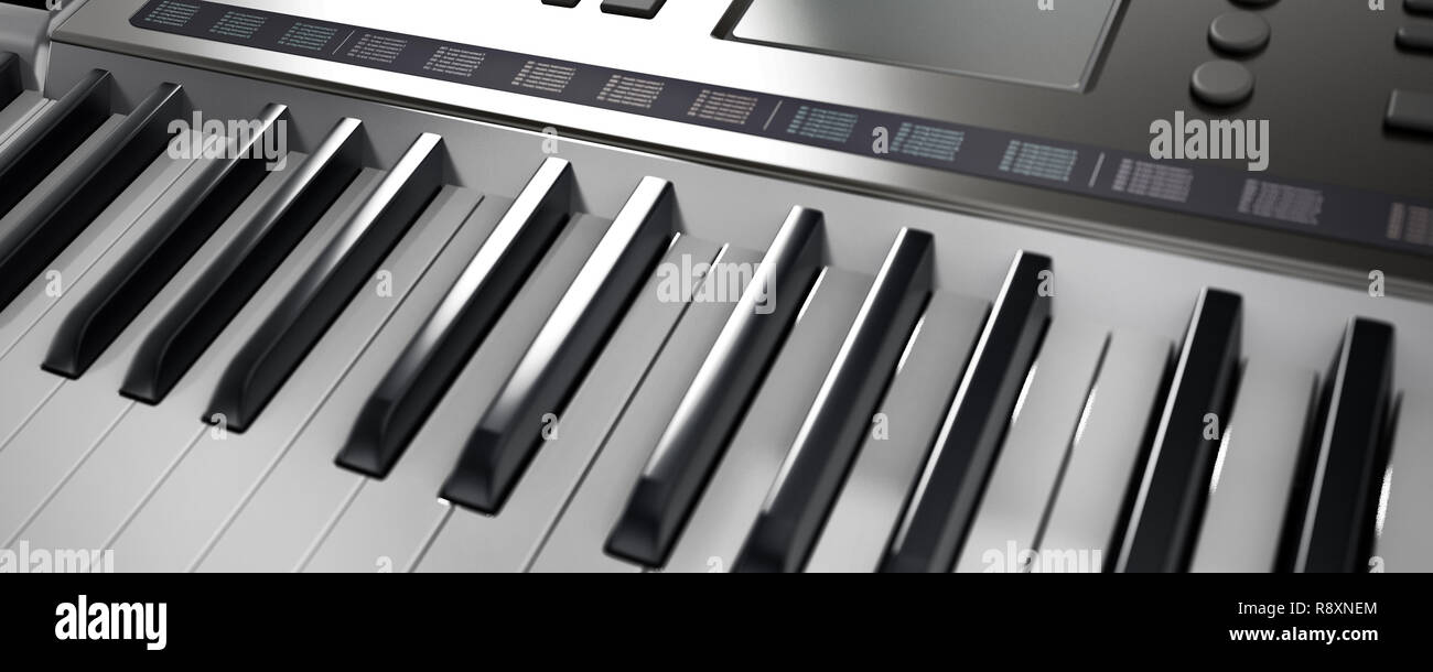 La musique contemporaine de conception générique clavier. 3D illustration  Photo Stock - Alamy