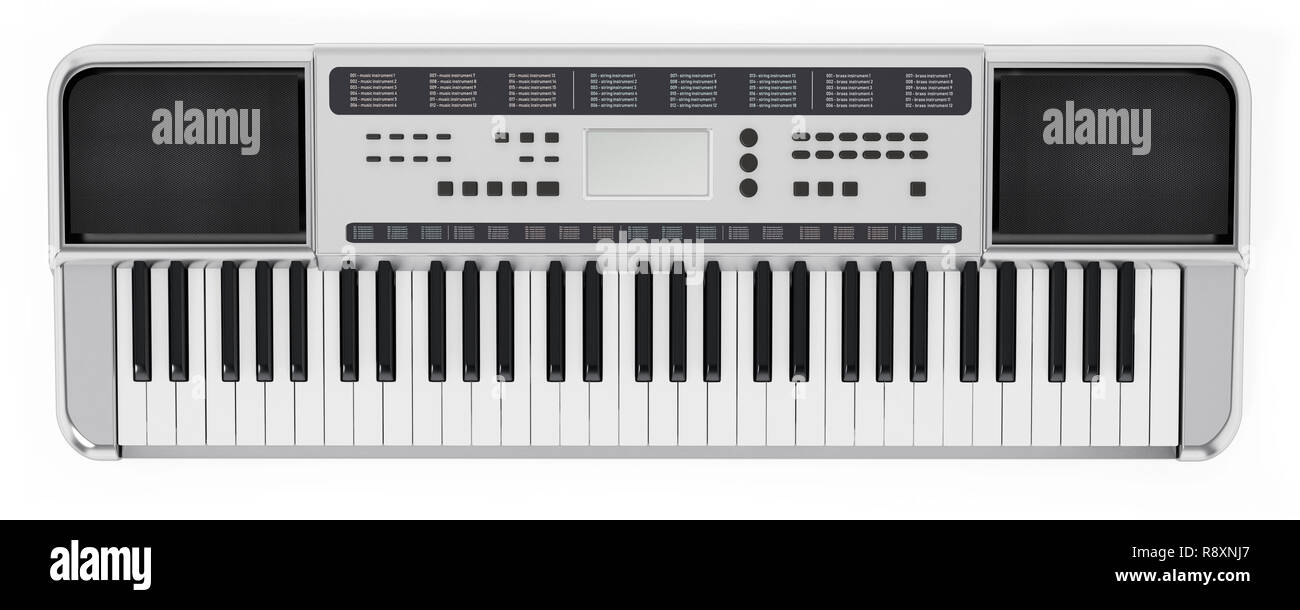 La musique contemporaine de conception générique clavier. 3D illustration. Banque D'Images
