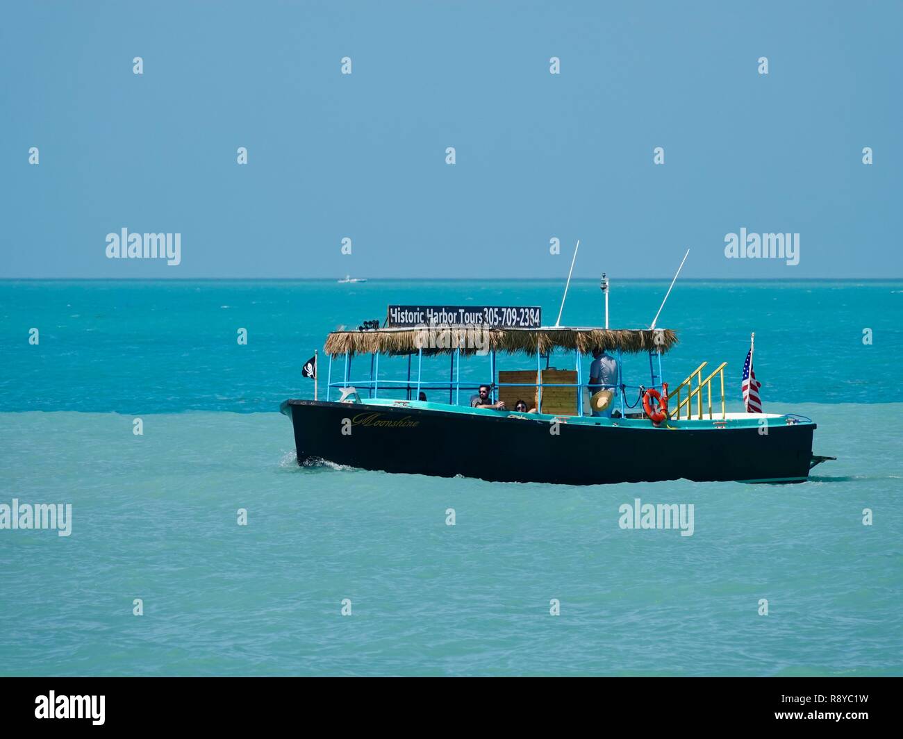 Croisières en bateau Visite du port de la côte le long du bord de la chenal profond à Key West, Floride, USA > Banque D'Images