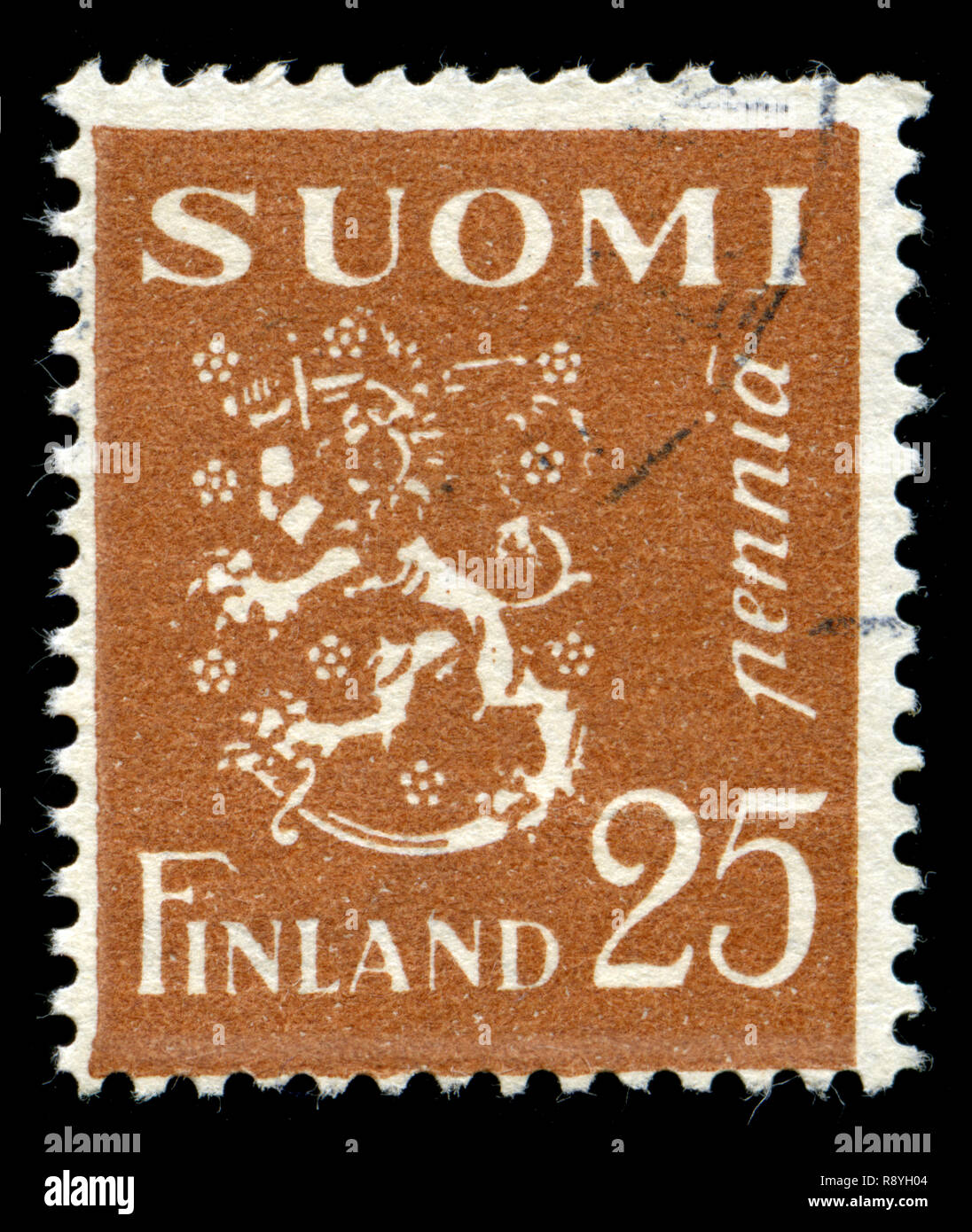 Timbre-poste de la Finlande dans le modèle 1930 Lion série émise en 1930 Banque D'Images