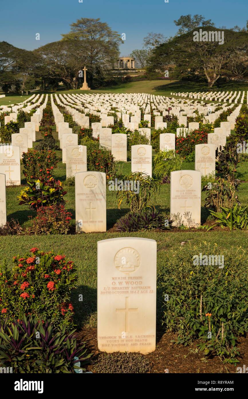 La Papouasie-Nouvelle-Guinée, /District de la capitale nationale, Port Moresby, Bomana cimetière militaire australien Banque D'Images