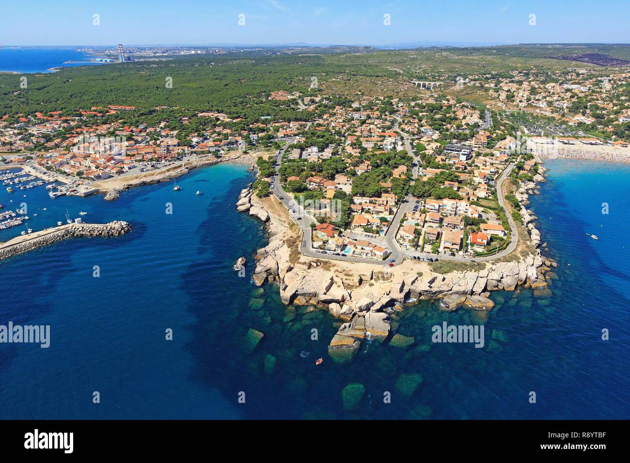France Bouches Du Rhône Martigues Carro Carro Beach Sur
