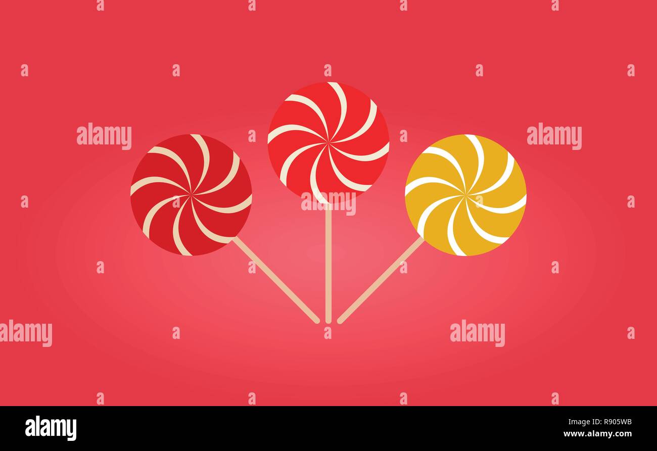 Lollipop candy background Illustration de Vecteur