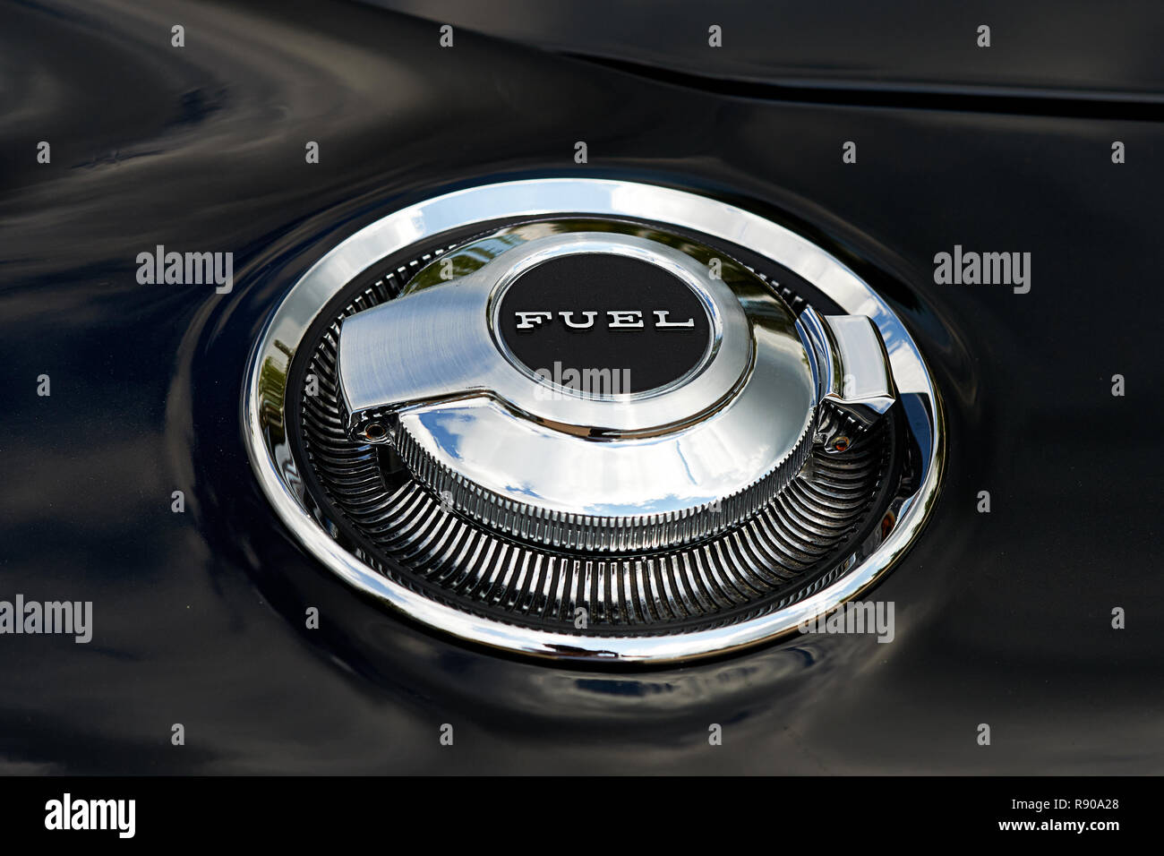 Le bouchon de voitures anciennes Banque D'Images